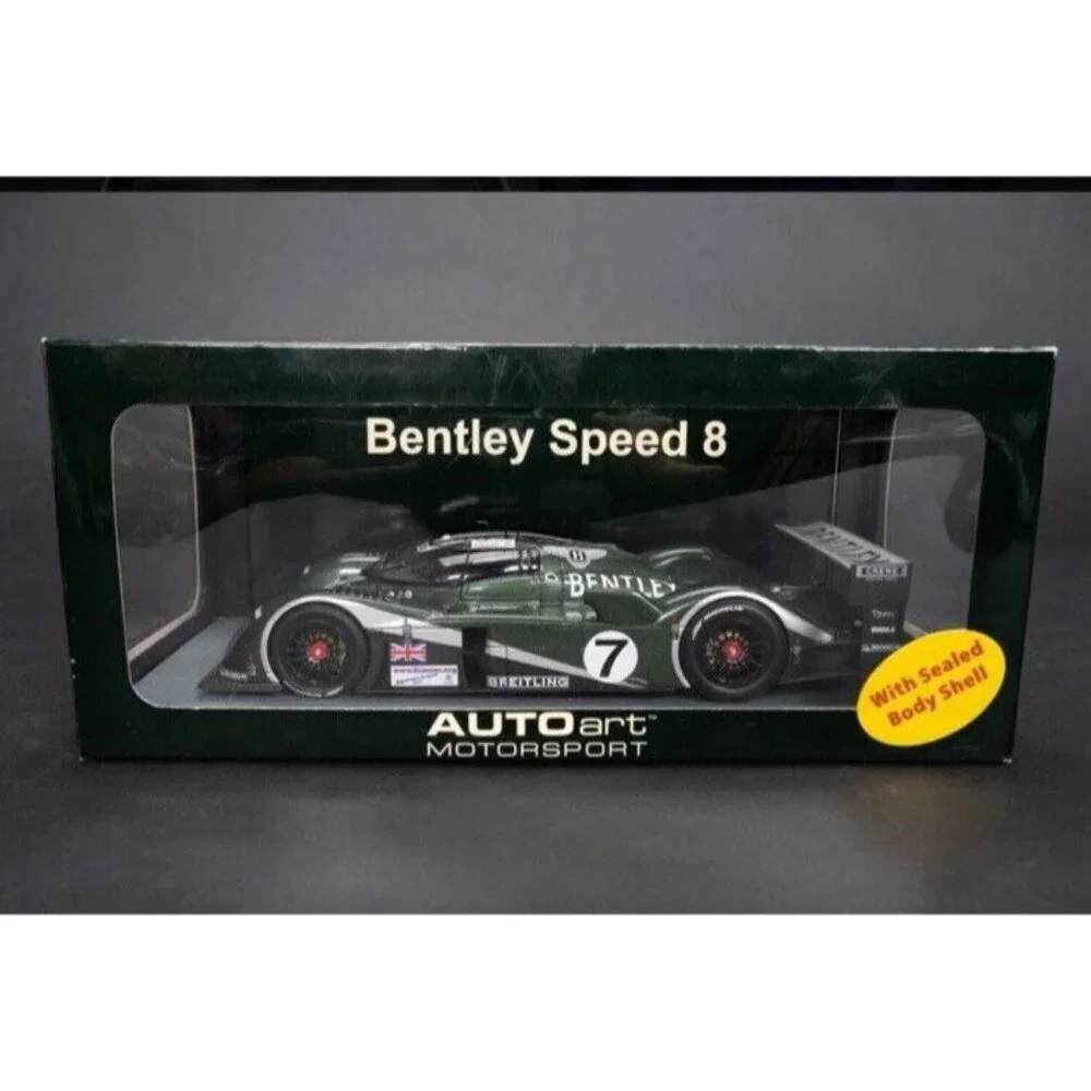 Bentley Speed 8 Auto Diecast Model Car & Breitling Watch Knapsack Blue Backpack
